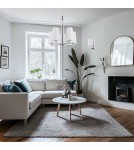 5-point chandeliers - Argon CAMELOT gyro 5 pł. 5x15W (max) chrome frame opal mat lampshades 2053 - product 2