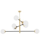 Pendant lamps spheres - Argon CAMERON 8 fl. pendant lamp 8x15W (max) opal mat black mat brass 5041 - product 1