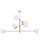 Pendant lamps spheres - Argon CAMERON 8 fl. pendant lamp 8x15W (max) opal mat brass 5043 - product 1