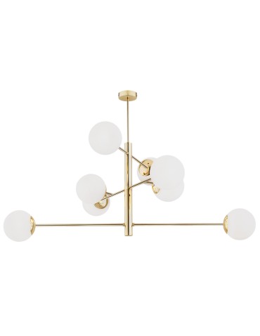 Argon CAMERON 8 fl. pendant lamp 8x15W (max) opal mat brass 5043