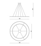 Pendant lamps circles - RAMKO Echo Chandelier 90 + 120 LED 67930 - product 3