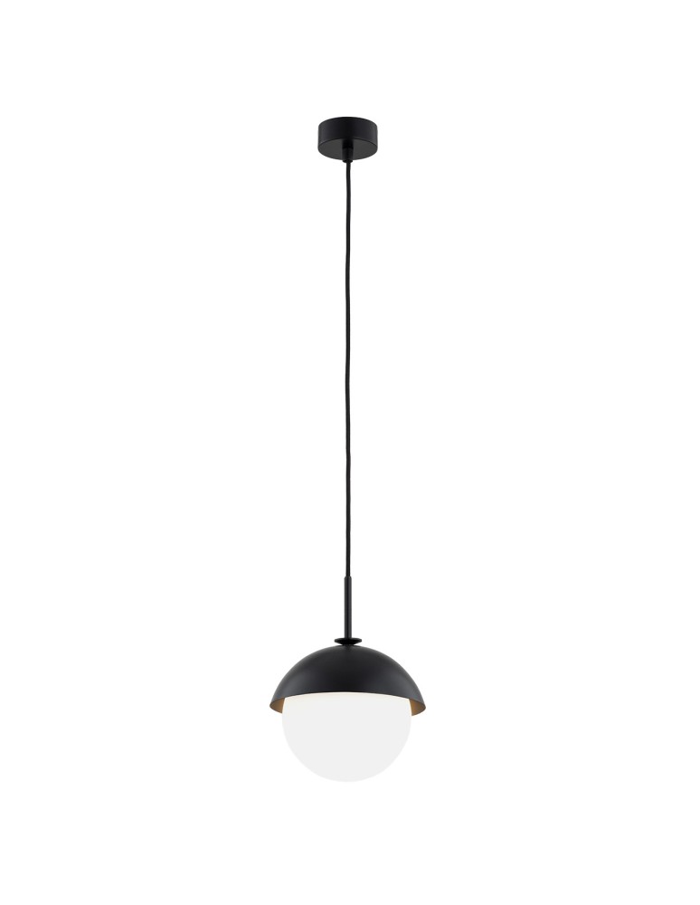 Single pendant lamps - Argon CAPPELLO 1 fl. pendant lamp 1x15W (max) opal mat black 8295 - product kolory-swiatla.pl 1