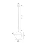 Single pendant lamps - Argon CAPPELLO 1 fl. pendant lamp 1x15W (max) opal mat black 8295 - product 5