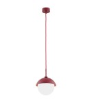 Single pendant lamps - Argon CAPPELLO 1 fl. pendant lamp 1x15W (max) opal mat red 8296 - product 1
