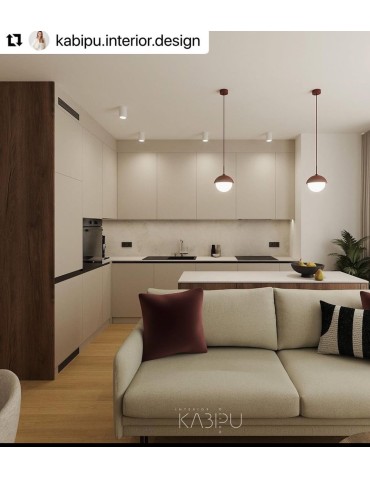 Argon CAPPELLO 1 fl. pendant lamp 1x15W (max) opal mat red 8296 - product 2