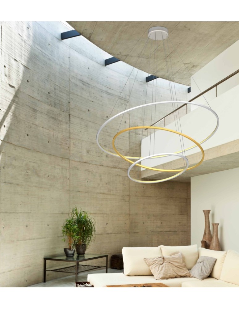 Pendant lamps circles - RAMKO Echo Chandelier 60+90+120 LED 67761 - product kolory-swiatla.pl 1