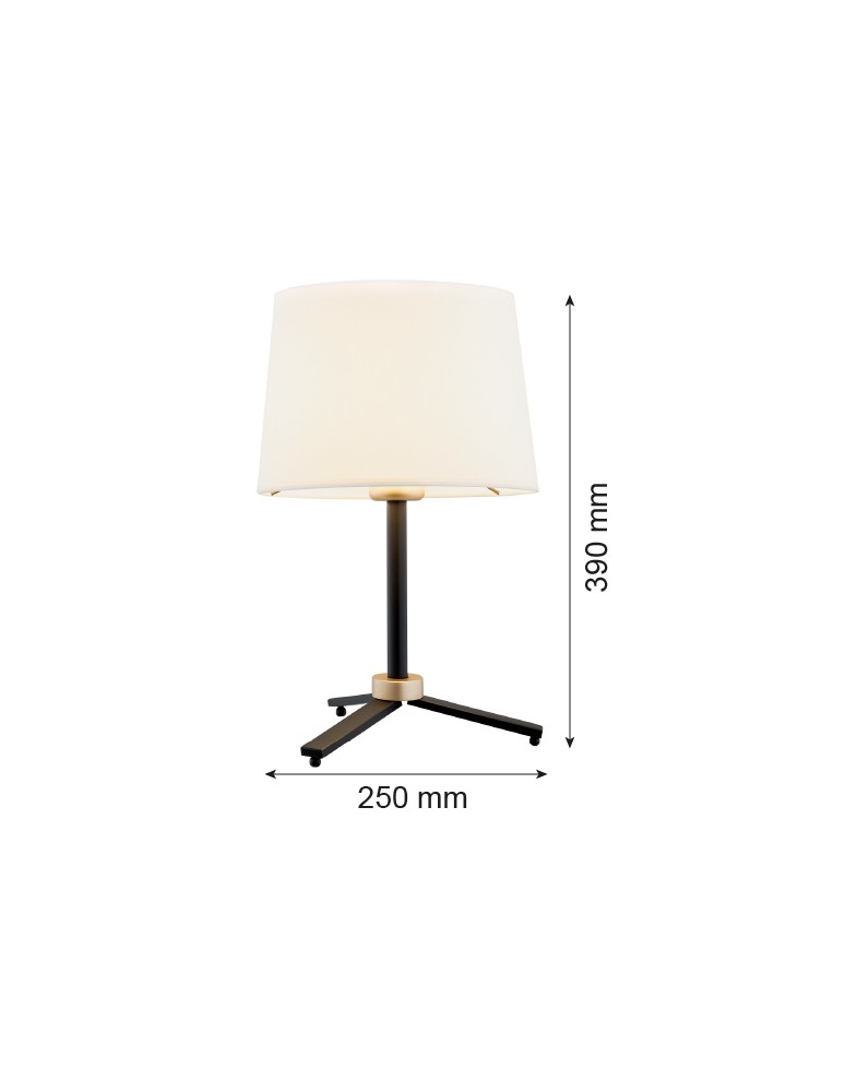 Tripod table lamps - Argon CAVALINO l. table 1 fl. 1x15W (max) cream black 8319 - product kolory-swiatla.pl 4