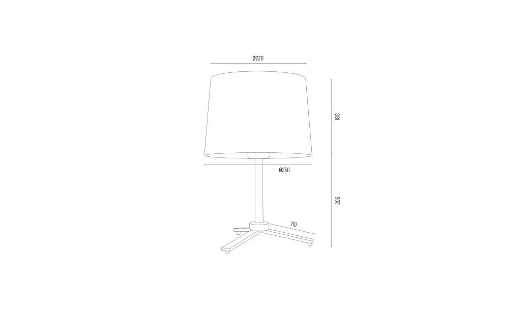 Argon CAVALINO l. stołowa 1 pł. 1x15W (max) śmietankowy czarny 8319