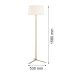 Floor lamps with lampshade - Argon CAVALINO l. floor lamp 1 pł. 1x15W (max) cream gold 8307 - product 3
