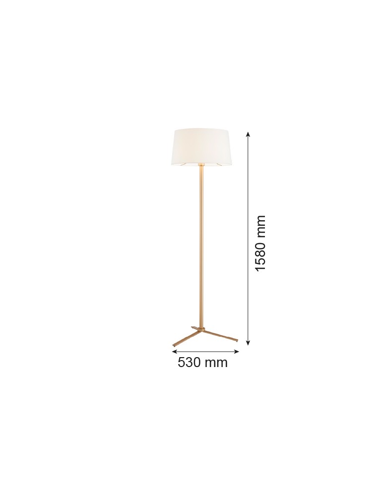 Floor lamps with lampshade - Argon CAVALINO l. floor lamp 1 pł. 1x15W (max) cream gold 8307 - product kolory-swiatla.pl 3