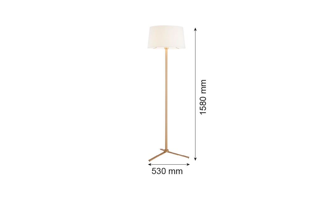 Argon CAVALINO l. podłogowa 1 pł. 1x15W (max) śmietankowy złoty 8307