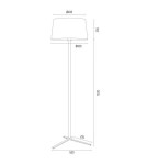 Floor lamps with lampshade - Argon CAVALINO l. floor lamp 1 pł. 1x15W (max) cream gold 8307 - product 4