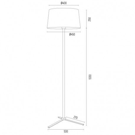 Argon CAVALINO l. podłogowa 1 pł. 1x15W (max) śmietankowy złoty 8307