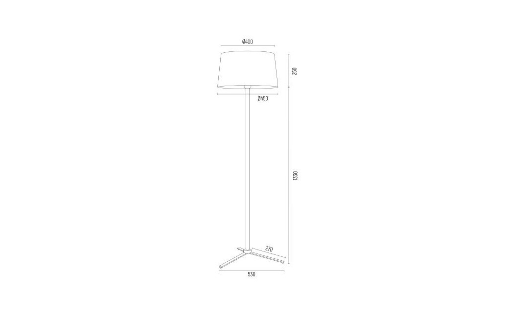 Argon CAVALINO l. podłogowa 1 pł. 1x15W (max) śmietankowy złoty 8307