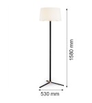 Floor lamps with lampshade - Argon CAVALINO l. floor lamp 1 pł. 1x15W (max) cream black 8308 - product 3