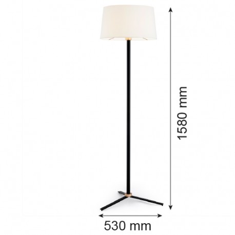 Argon CAVALINO l. podłogowa 1 pł. 1x15W (max) śmietankowy czarny 8308
