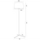 Argon CAVALINO l. podłogowa 1 pł. 1x15W (max) śmietankowy czarny 8308