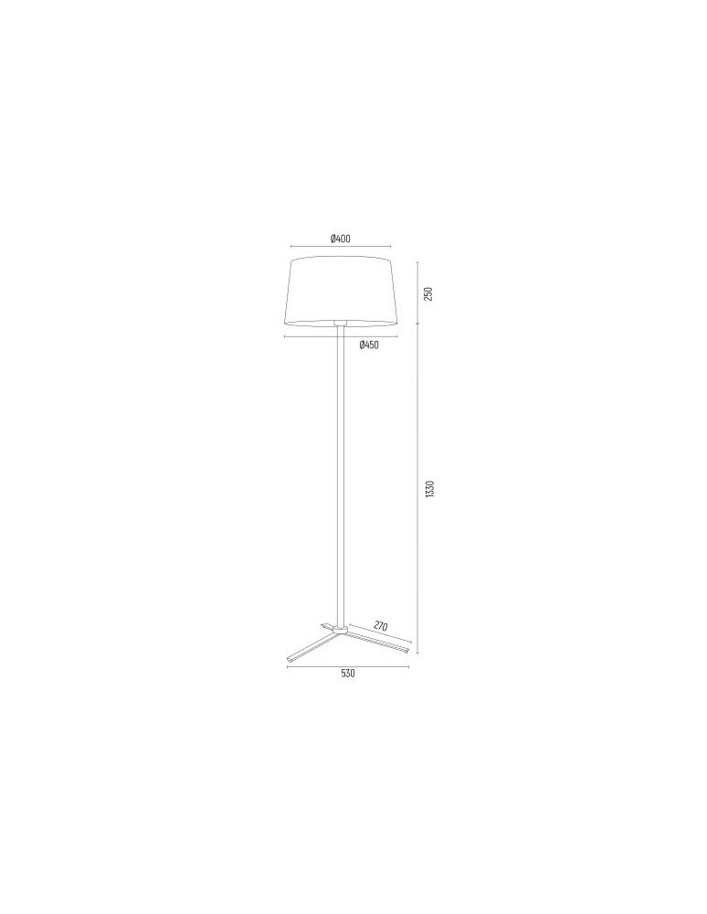 Floor lamps with lampshade - Argon CAVALINO l. floor lamp 1 pł. 1x15W (max) cream black 8308 - product kolory-swiatla.pl 4