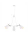 Argon CHARLOTTE 3 fl. chandelier 3x15W (max) white structure brass elements 6148