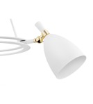 Chandeliers - Argon CHARLOTTE 3 fl. chandelier 3x15W (max) white structure brass elements 6148 - product 4