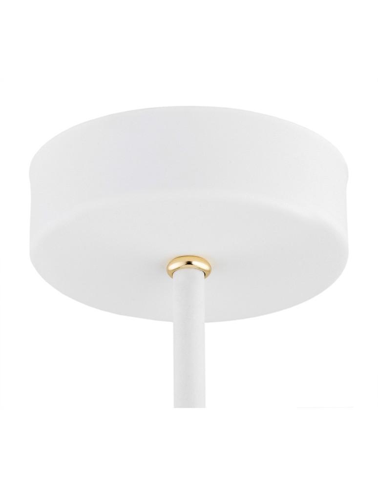 Chandeliers - Argon CHARLOTTE 3 fl. chandelier 3x15W (max) white structure brass elements 6148 - product kolory-swiatla.pl 5