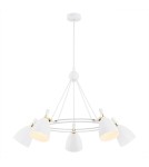 Argon CHARLOTTE żyrandol 5 pł. 5x15W (max) biała struktura elementy mosiądzowane 2117