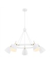 Argon CHARLOTTE żyrandol 5 pł. 5x15W (max) biała struktura elementy mosiądzowane 2117