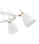 Argon CHARLOTTE żyrandol 5 pł. 5x15W (max) biała struktura elementy mosiądzowane 2117