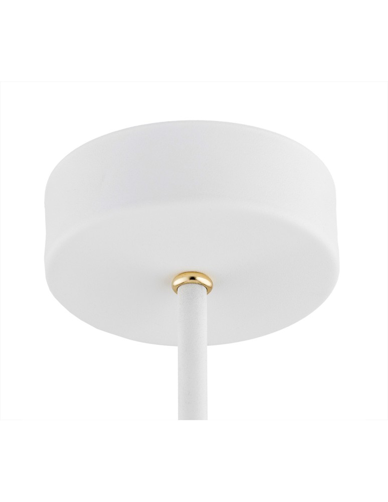 Argon CHARLOTTE żyrandol 5 pł. 5x15W (max) biała struktura elementy mosiądzowane 2117