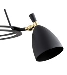 Chandeliers - Argon CHARLOTTE 3 fl. chandelier 3x15W (max) black structure brass elements 6149 - product 2