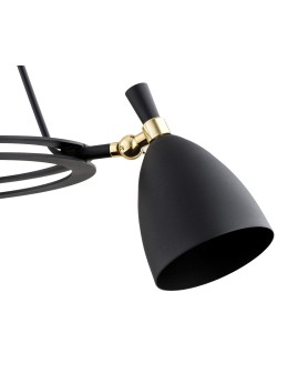 Argon CHARLOTTE żyrandol 3 pł. 3x15W (max) czarny struktura elementy mosiądzowane 6149 - produkt 2