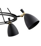 Chandeliers - Argon CHARLOTTE chandelier 5 fl. 5x15W (max) black structure brass elements 2118 - product 6