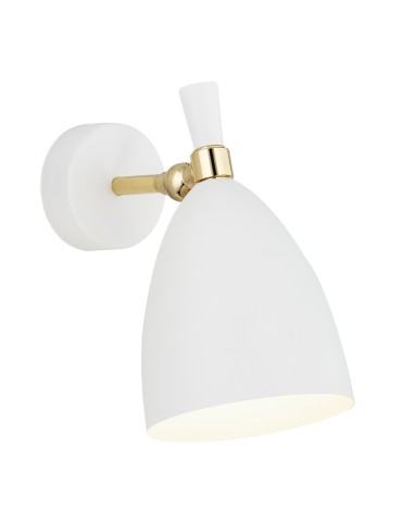 Argon CHARLOTTE wall lamp 1 pł. 1x15W (max) white structure brass elements 4699