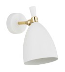 Loft wall lamps - industrial - Argon CHARLOTTE wall lamp 1 pł. 1x15W (max) white structure brass elements 4699 - product 2
