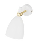 Loft wall lamps - industrial - Argon CHARLOTTE wall lamp 1 pł. 1x15W (max) white structure brass elements 4699 - product 3