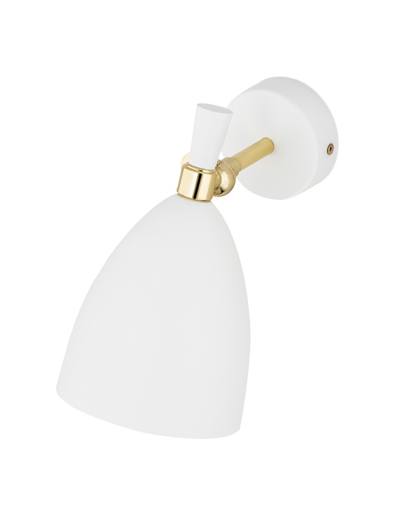 Loft wall lamps - industrial - Argon CHARLOTTE wall lamp 1 pł. 1x15W (max) white structure brass elements 4699 - product kolory-swiatla.pl 3
