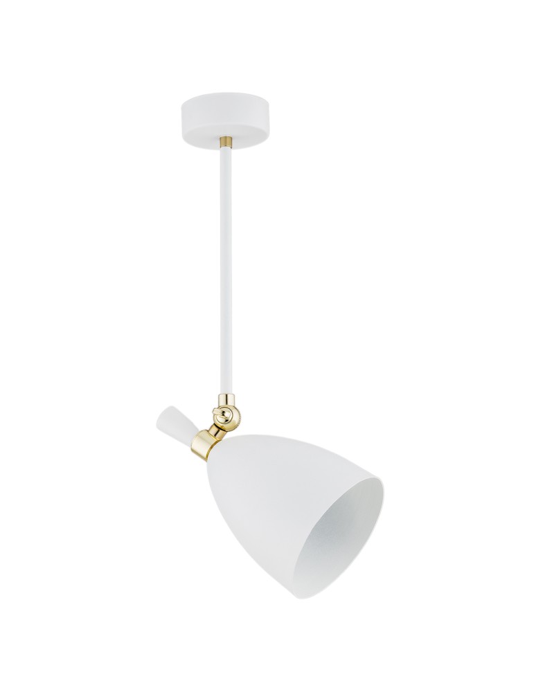 Spotlight ceiling lamps - Argon CHARLOTTE pendant lamp 1 pł. 1x15W (max) white structure brass elements 4684 - product kolory-swiatla.pl 2