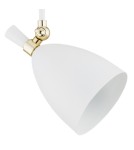 Argon CHARLOTTE lampa wisząca 1 pł. 1x15W (max) biały struktura elementy mosiądzowane 4684