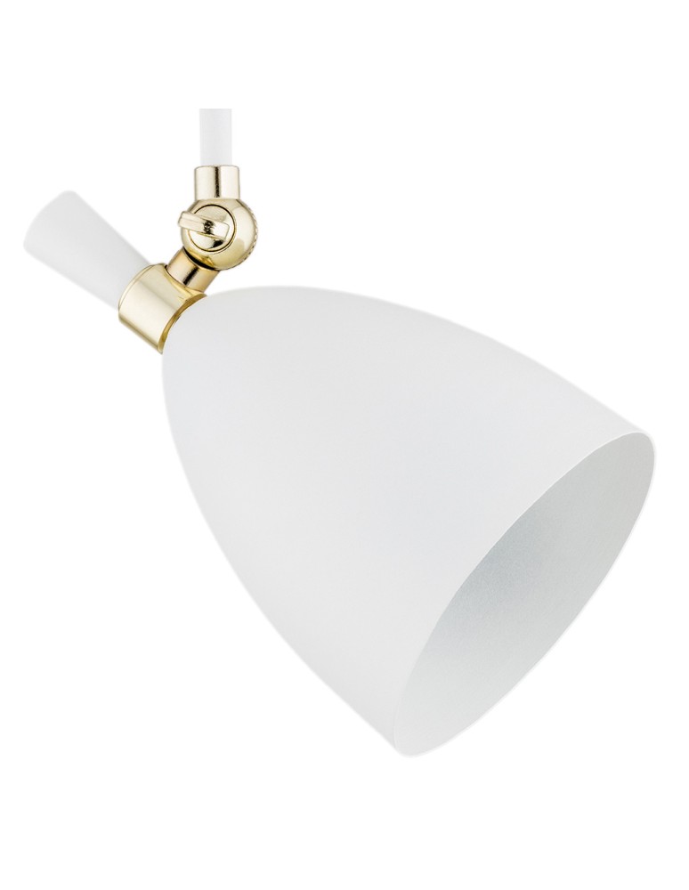 Spotlight ceiling lamps - Argon CHARLOTTE pendant lamp 1 pł. 1x15W (max) white structure brass elements 4684 - product kolory-swiatla.pl 3