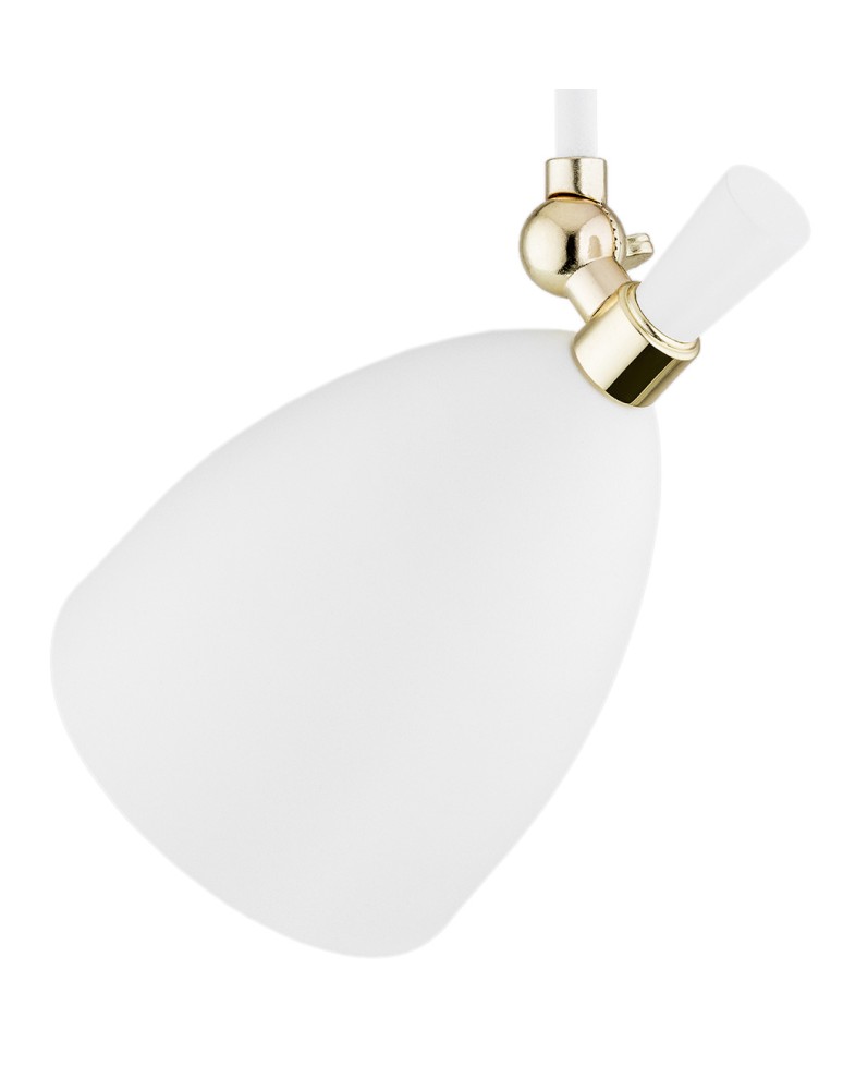 Spotlight ceiling lamps - Argon CHARLOTTE pendant lamp 1 pł. 1x15W (max) white structure brass elements 4684 - product kolory-swiatla.pl 4