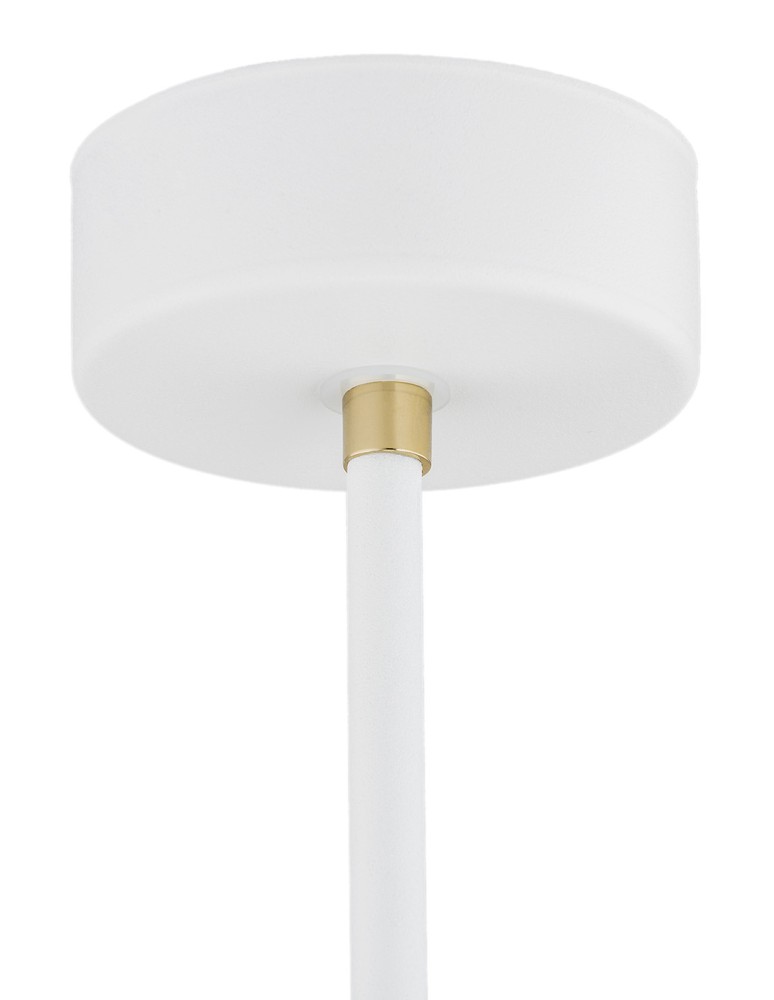Spotlight ceiling lamps - Argon CHARLOTTE pendant lamp 1 pł. 1x15W (max) white structure brass elements 4684 - product kolory-swiatla.pl 5