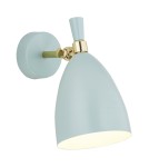 Argon CHARLOTTE kinkiet 1 pł. 1x15W (max) błękit mat elementy mosiądzowane 4700