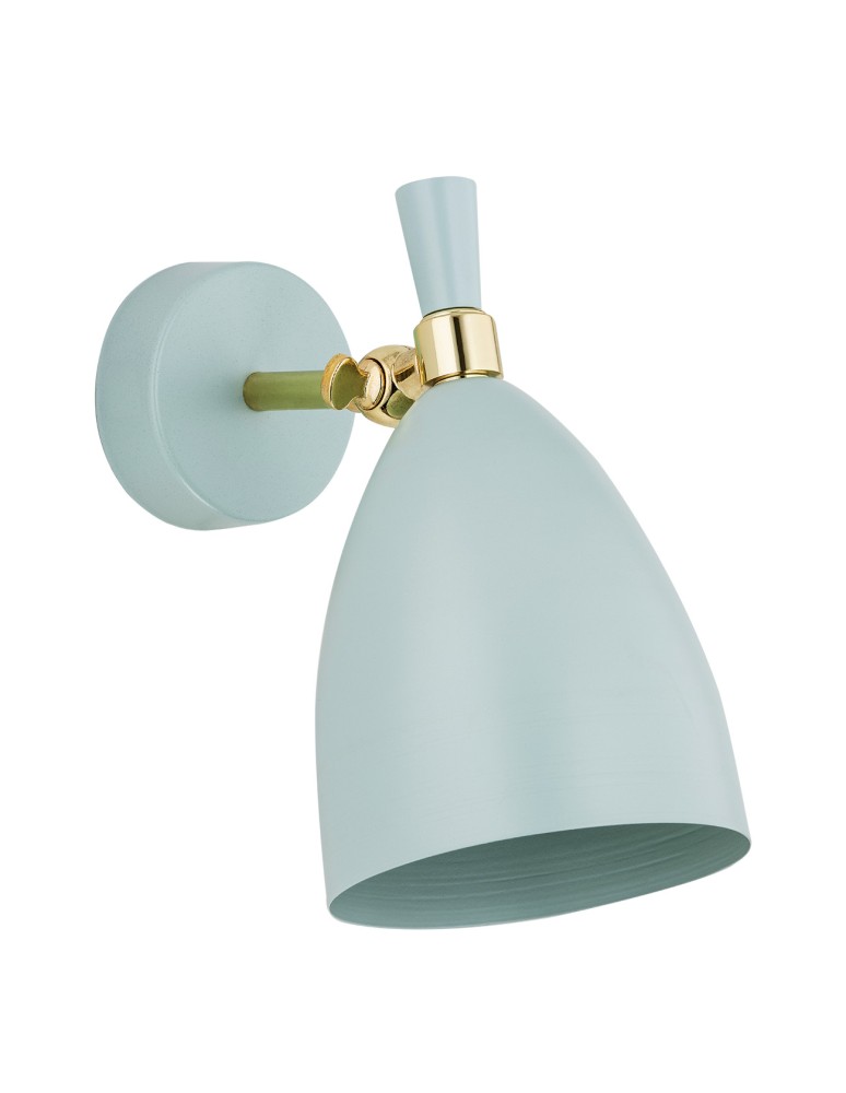 Argon CHARLOTTE kinkiet 1 pł. 1x15W (max) błękit mat elementy mosiądzowane 4700