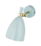Argon CHARLOTTE kinkiet 1 pł. 1x15W (max) błękit mat elementy mosiądzowane 4700