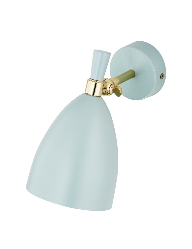 Argon CHARLOTTE kinkiet 1 pł. 1x15W (max) błękit mat elementy mosiądzowane 4700