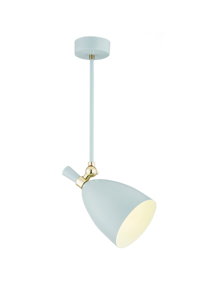 Spotlight ceiling lamps - Argon CHARLOTTE pendant lamp 1 pł. 1x15W (max) blue matte brass elements 4685 - product kolory-swiatla.pl 1