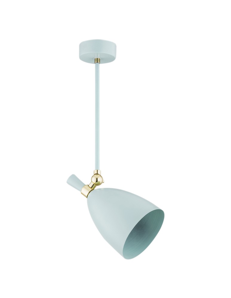 Spotlight ceiling lamps - Argon CHARLOTTE pendant lamp 1 pł. 1x15W (max) blue matte brass elements 4685 - product kolory-swiatla.pl 2
