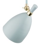 Argon CHARLOTTE lampa wisząca 1 pł. 1x15W (max) błękit mat elementy mosiądzowane 4685