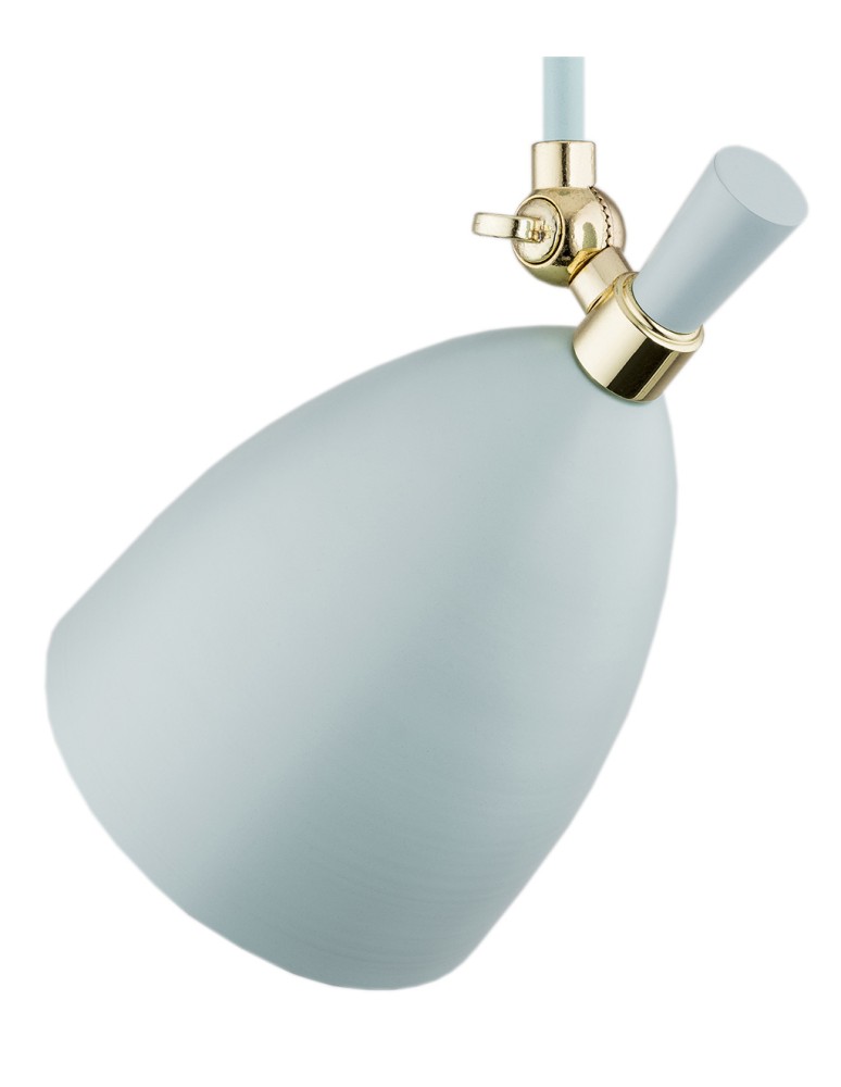 Argon CHARLOTTE lampa wisząca 1 pł. 1x15W (max) błękit mat elementy mosiądzowane 4685