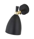 Loft wall lamps - industrial - Argon CHARLOTTE wall lamp 1 pł. 1x15W (max) black structure brass elements 4701 - product 3
